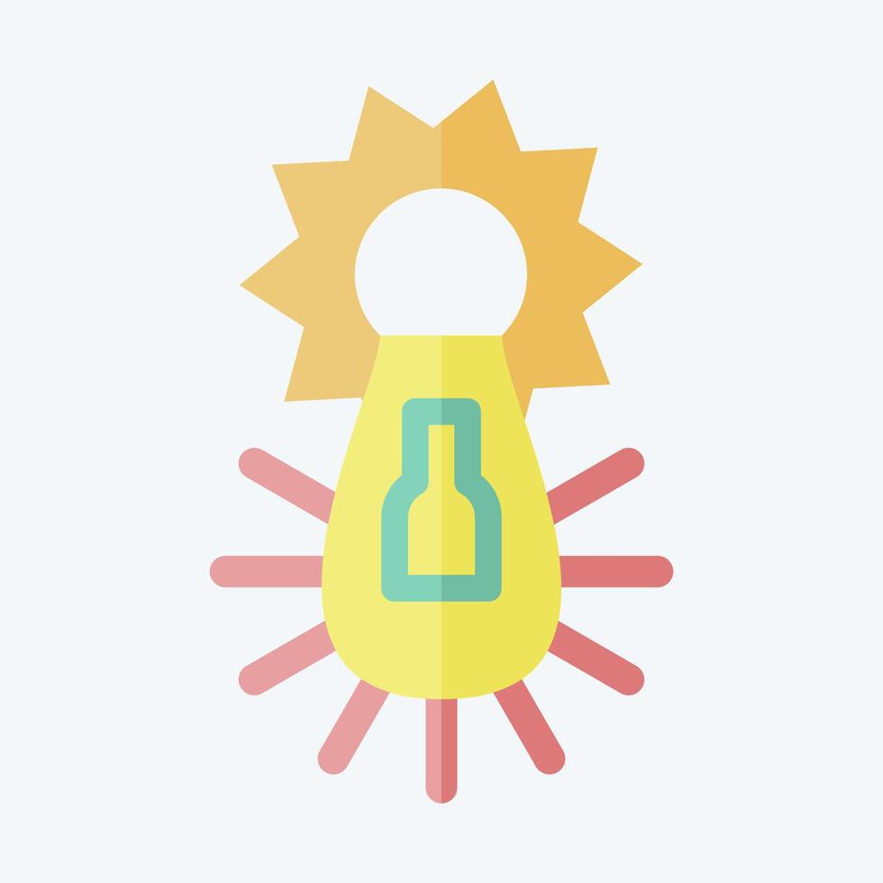 Icon Solar Electricity. related to Solar Panel symbol. flat style. simple design illustration. vector