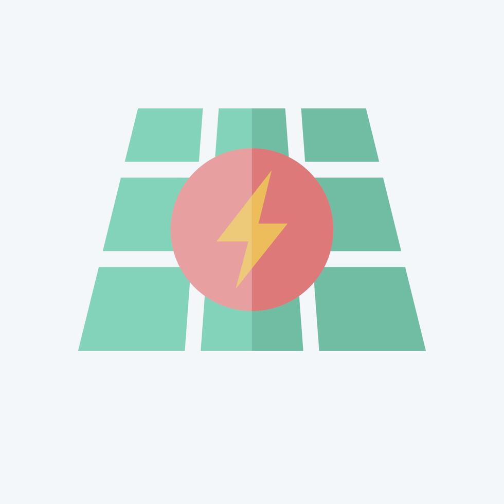 Icon Photovoltaic. related to Solar Panel symbol. flat style. simple design illustration. vector