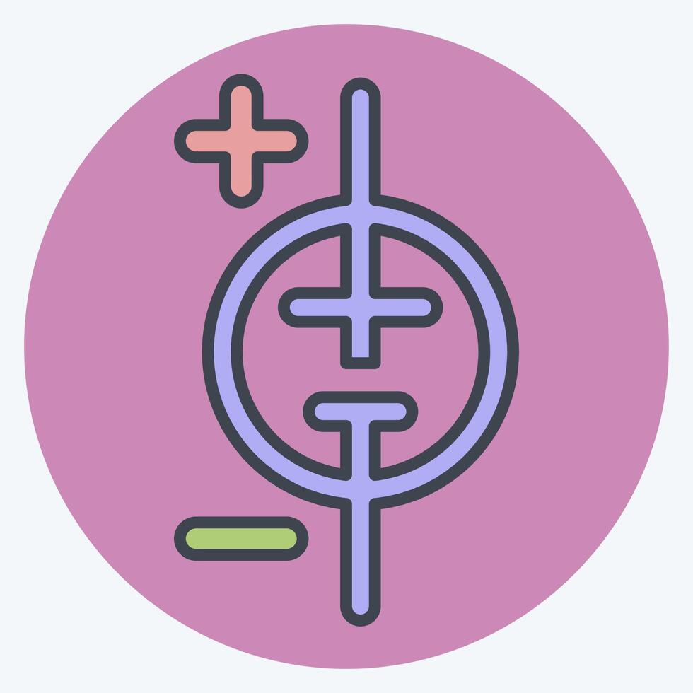 Icon Solar Cell. related to Solar Panel symbol. color mate style. simple design illustration. vector
