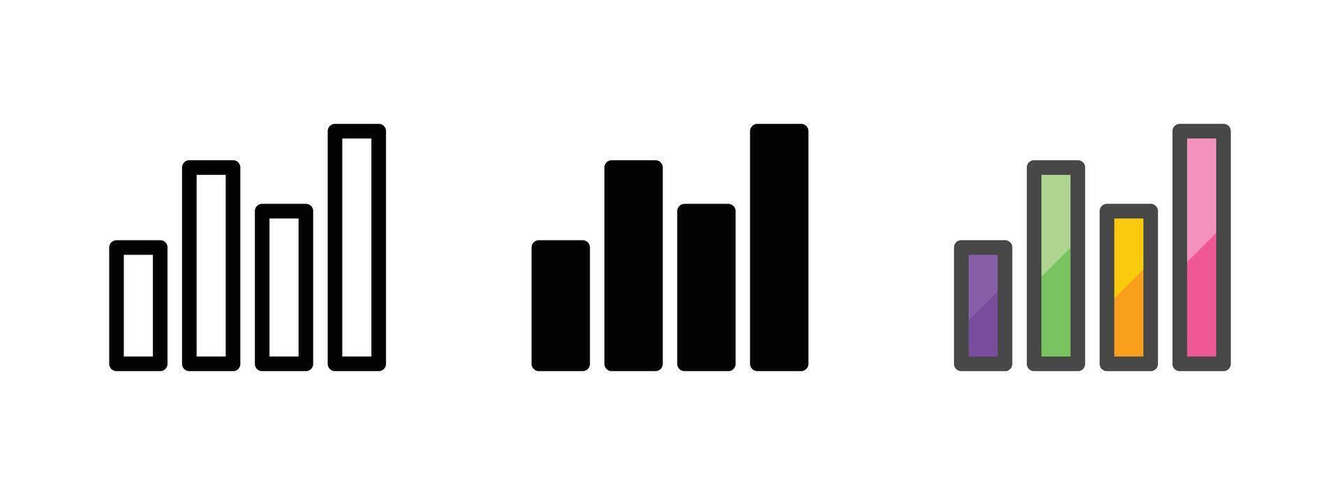 Multipurpose Analytics Vector Icon in Outline, Glyph, Filled Outline Style