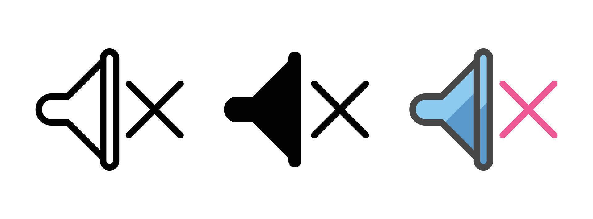 Multipurpose Megaphone Vector Icon in Outline, Glyph, Filled Outline Style
