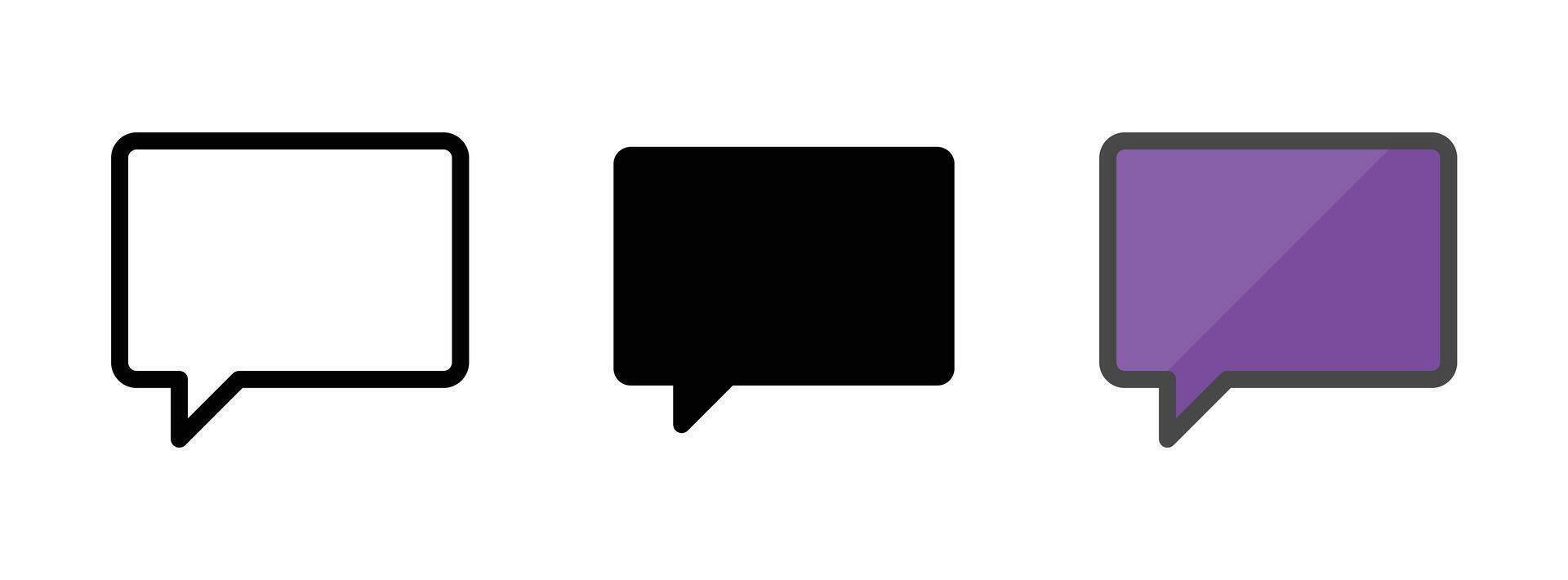 Multipurpose Chat Balloon Vector Icon in Outline, Glyph, Filled Outline Style