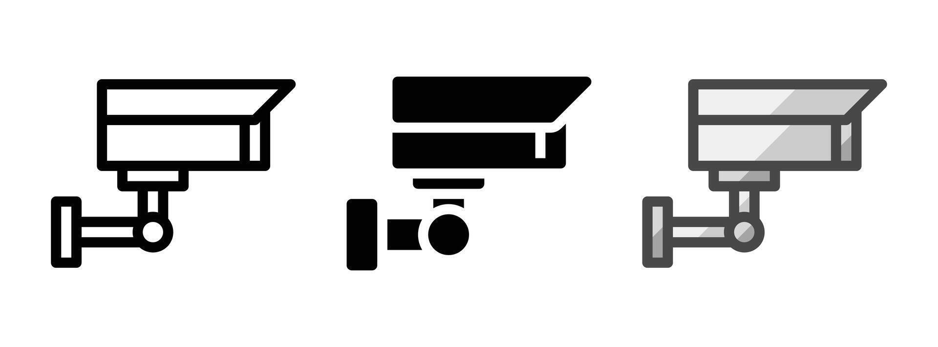 Multipurpose Cctv Vector Icon in Outline, Glyph, Filled Outline Style