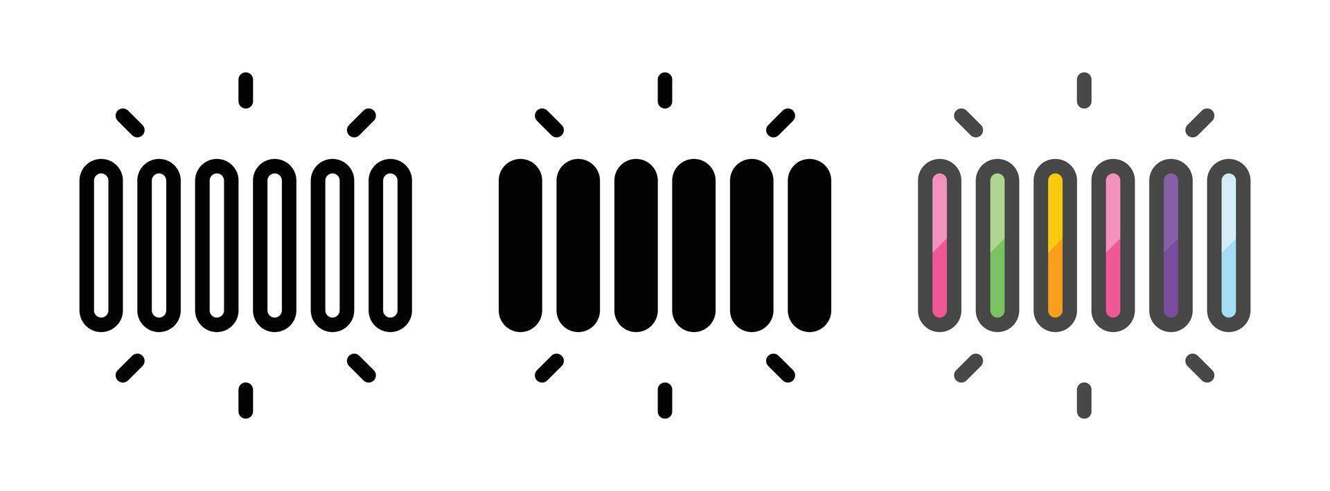 Multipurpose RGB Light Vector Icon in Outline, Glyph, Filled Outline Style
