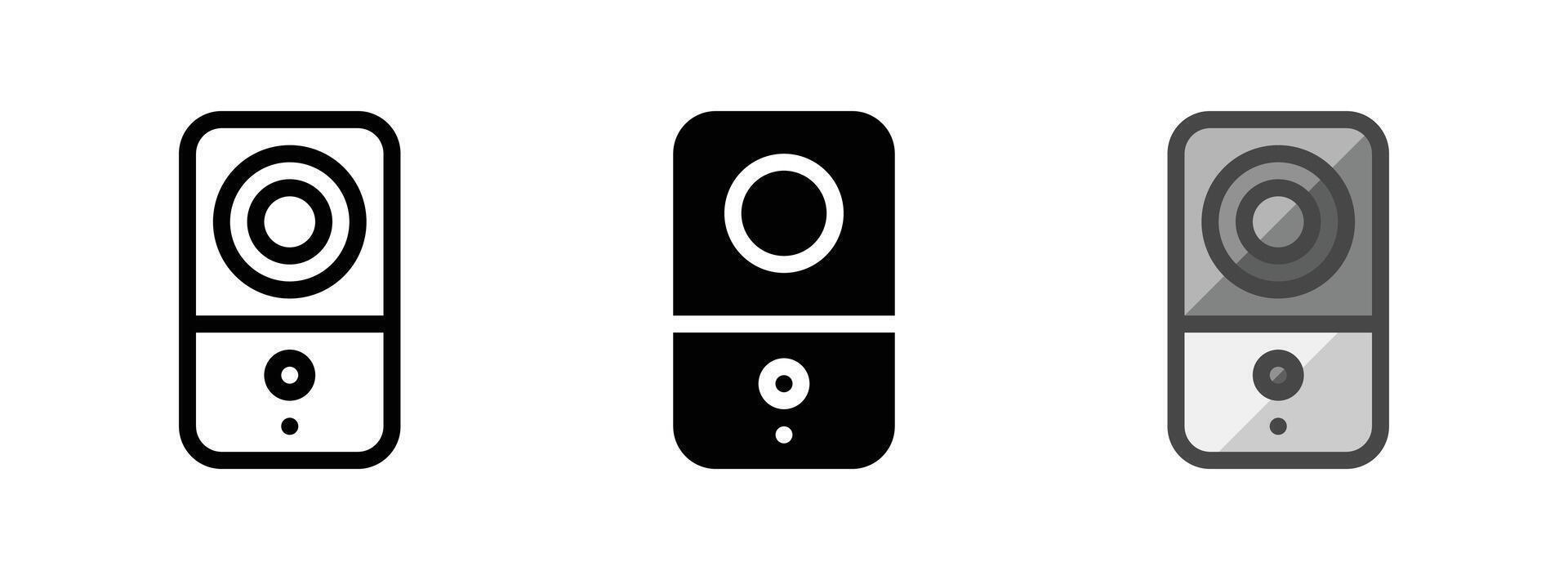 Multipurpose Speaker Vector Icon in Outline, Glyph, Filled Outline Style