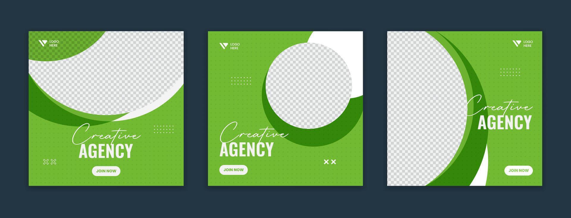 verde redondo forma social medios de comunicación enviar diseño, márketing agencia en línea enviar modelo vector
