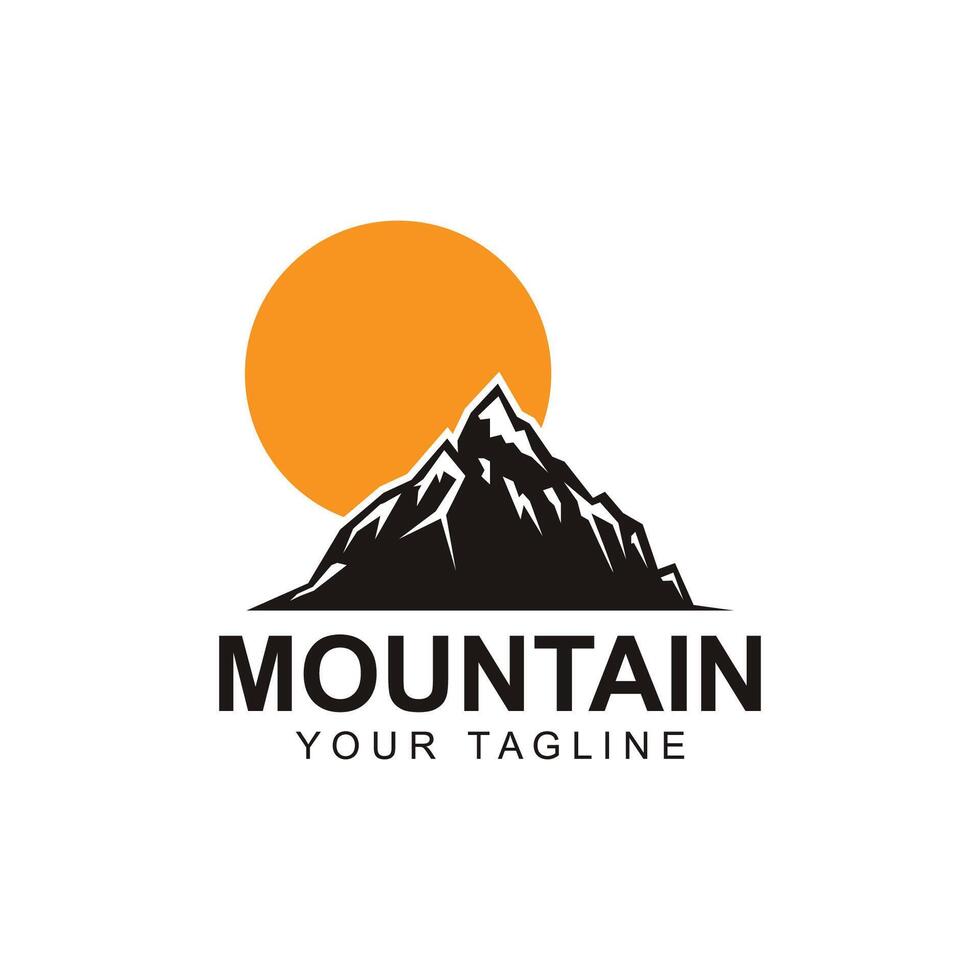 Mountain icon Logo Template Vector illustration design. logo suitable for travel, adventure, wilderness, and brand company