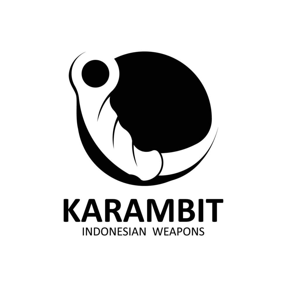 Karambit cuchillo vector logo, indonesio tradicional armas