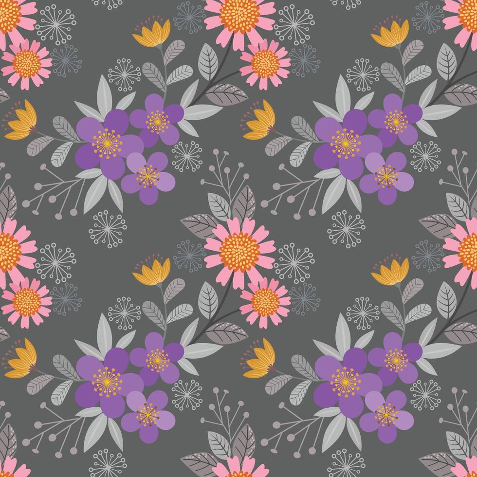 hermosa flores diseño sin costura modelo. lata ser usado para tela textil fondo de pantalla. vector