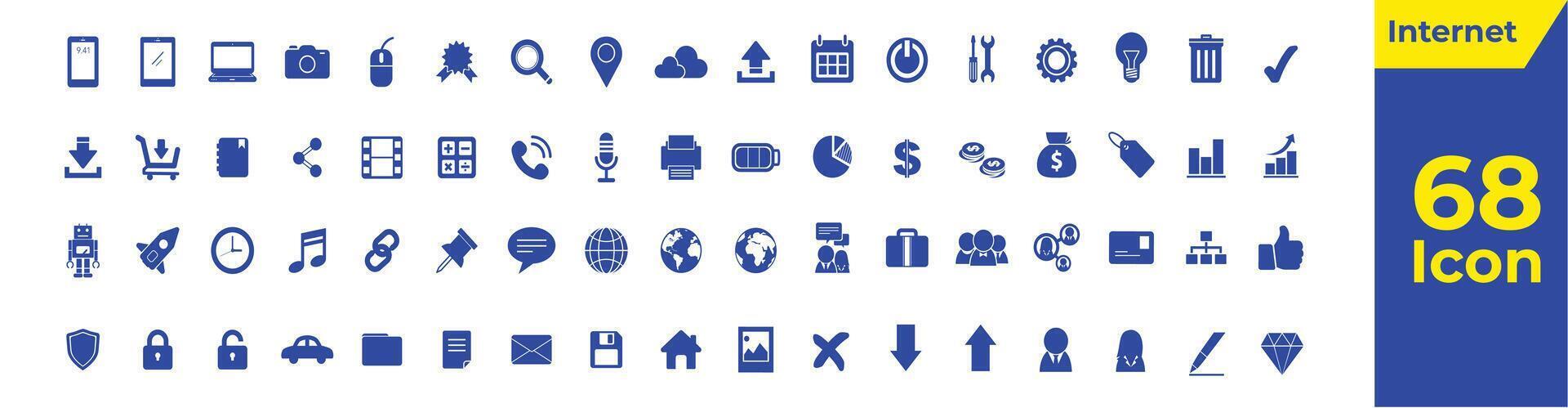 icons set internet vector