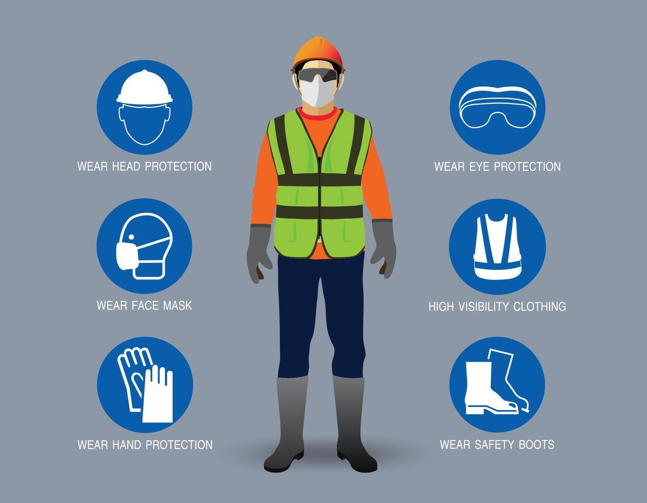 safety equipment, construction concept,Vector illustration vector