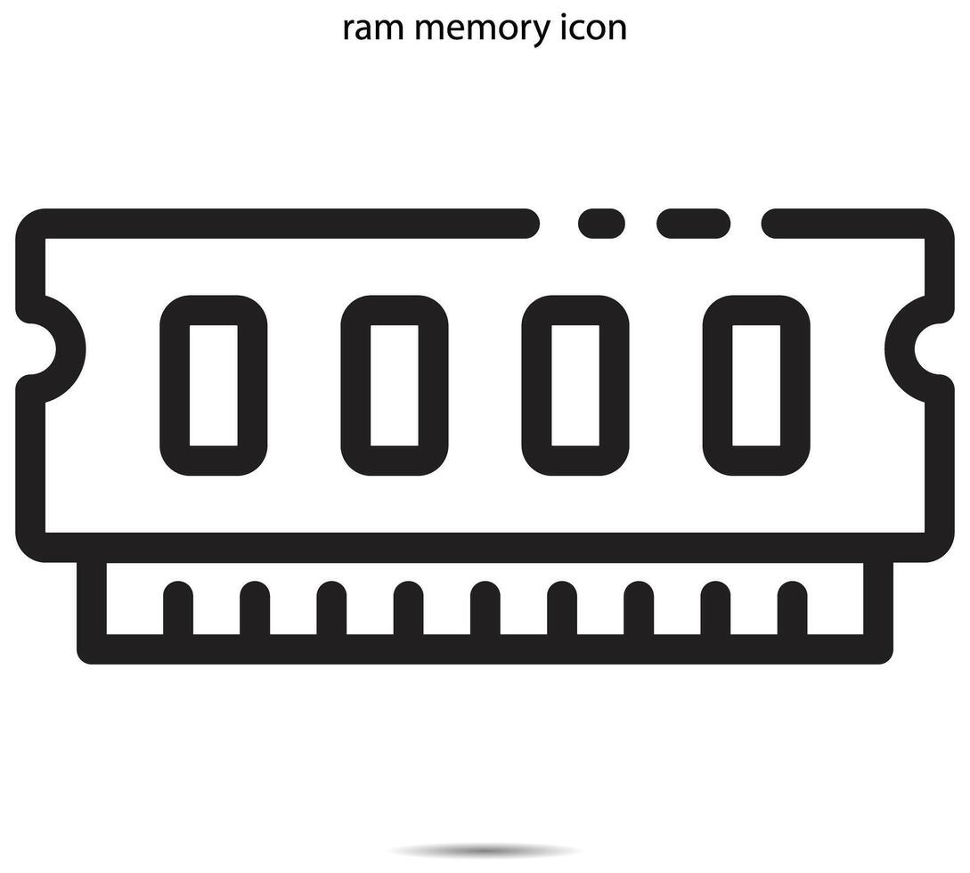 ram memory icon vector