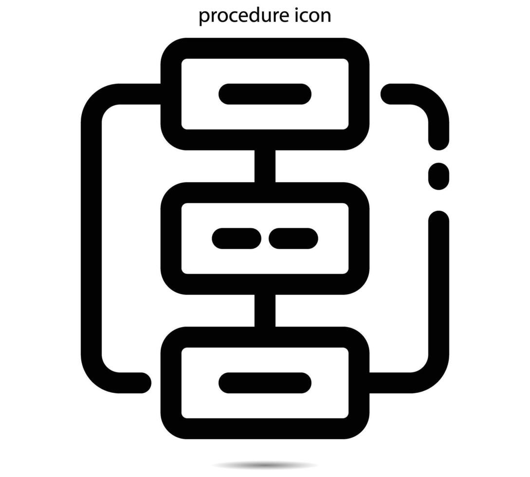 procedimiento icono, vector ilustrador