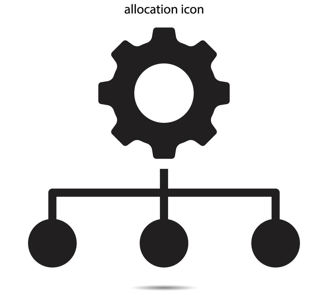 allocation icon, Vector illustrator