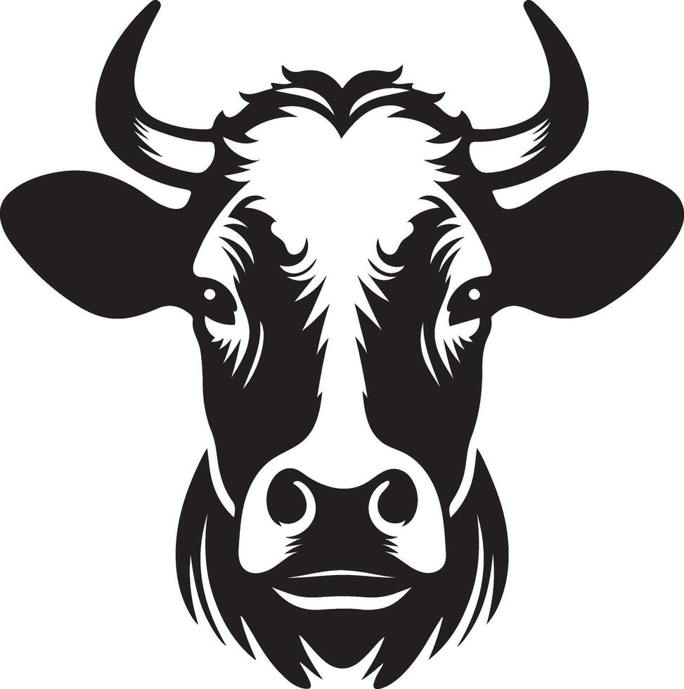 vaca cara vector ilustración, vector de un toro cara diseño en blanco antecedentes