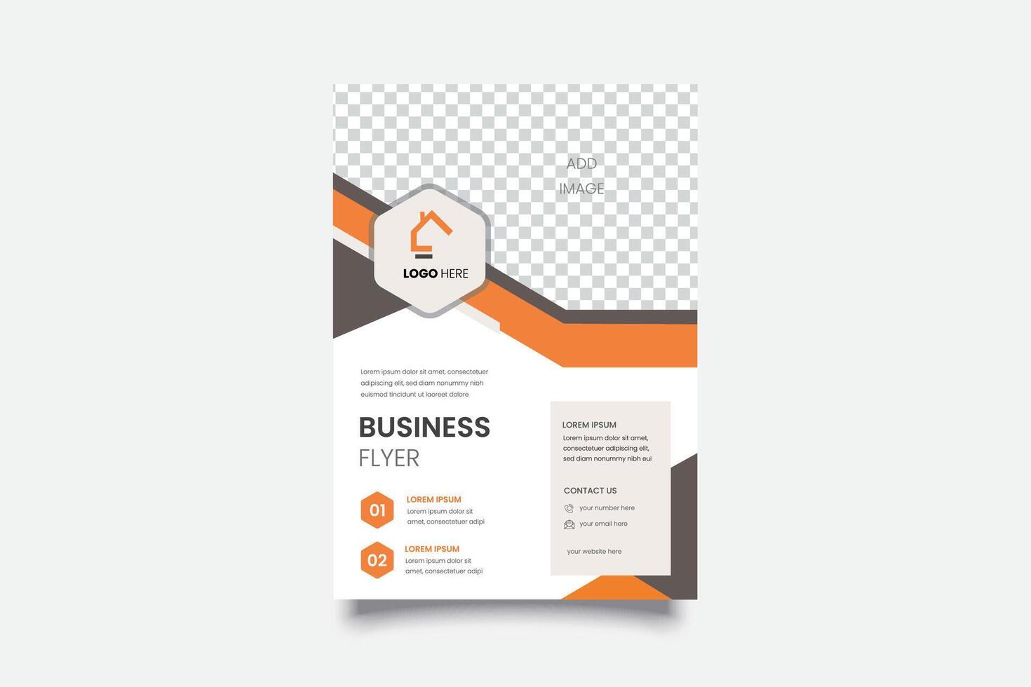 Modern Abstract Business Flyer Free Vector