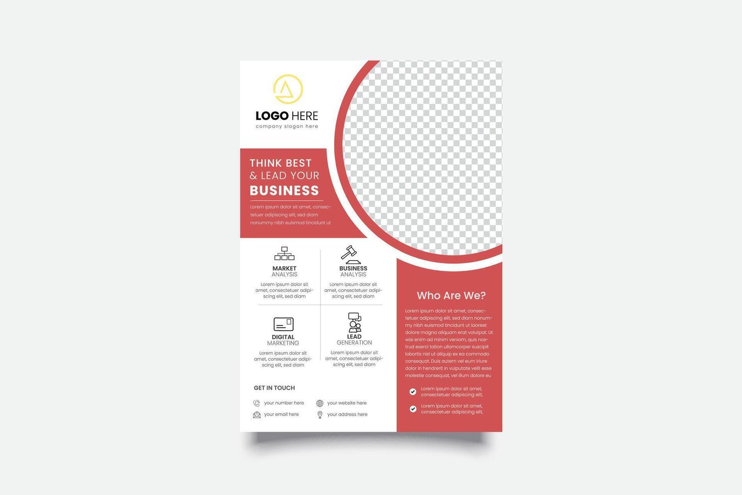 Business letterhead template corporate flyer design Free Vector