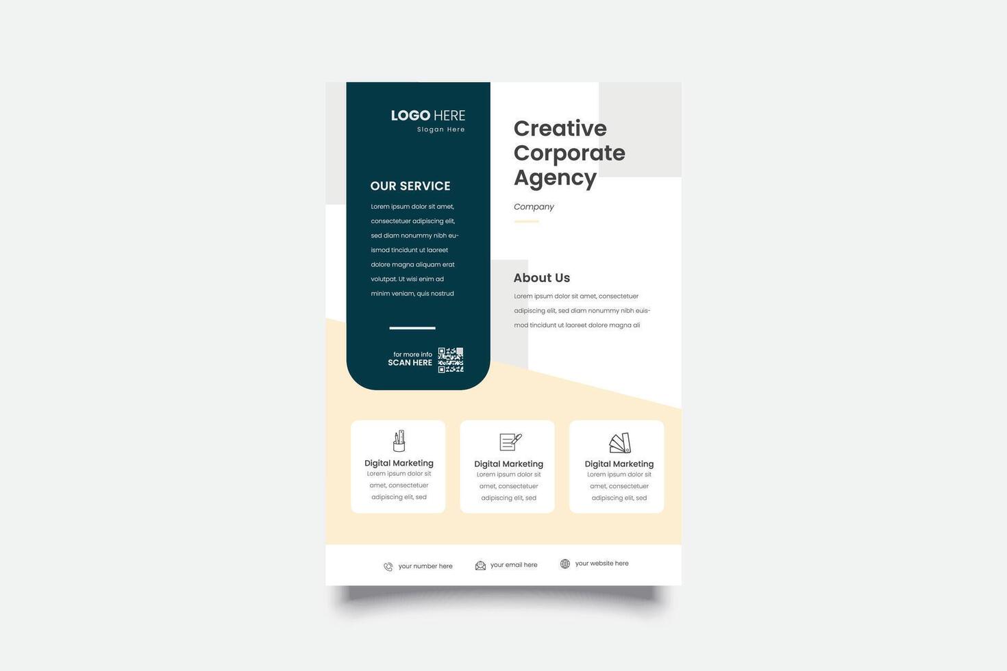 Modern Business Flyer Free Vector