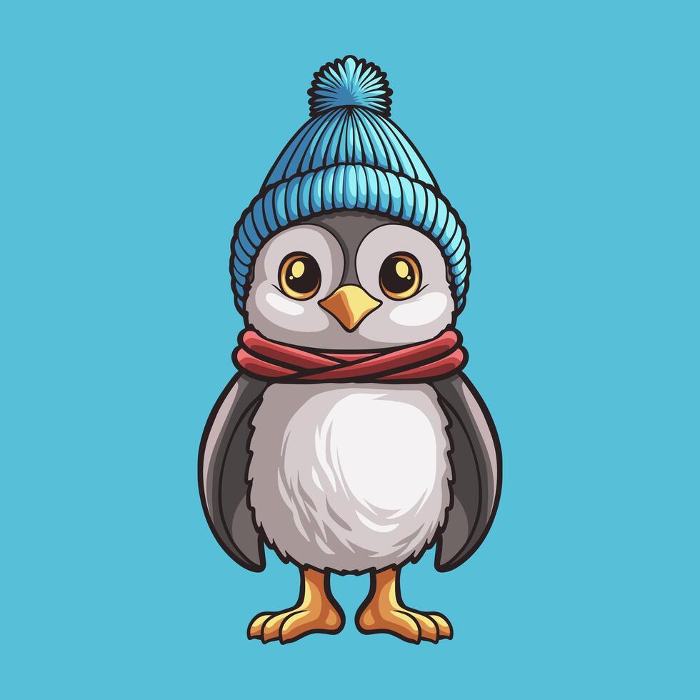 Penguin Love mascot great illustration for your branding business vector
