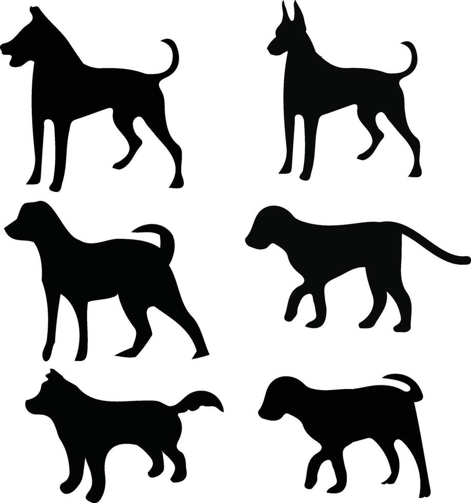 Dog Silhouette Vector Bundle