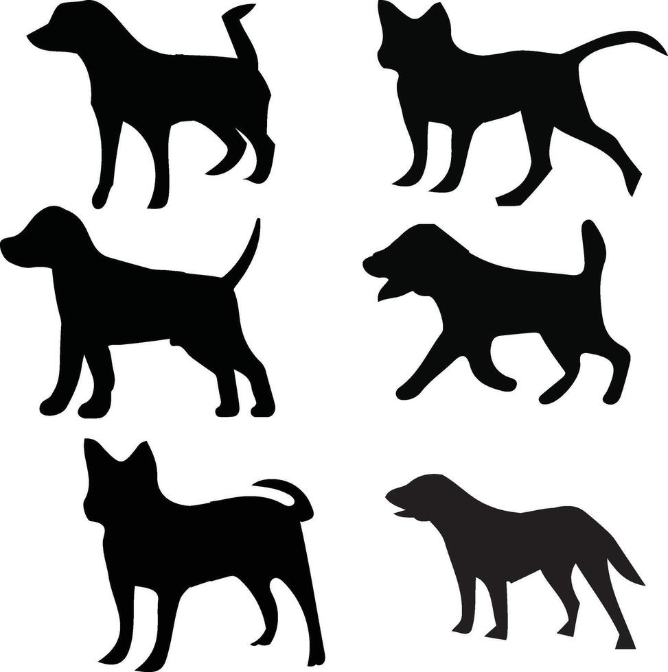 Dog Silhouette Vector Bundle