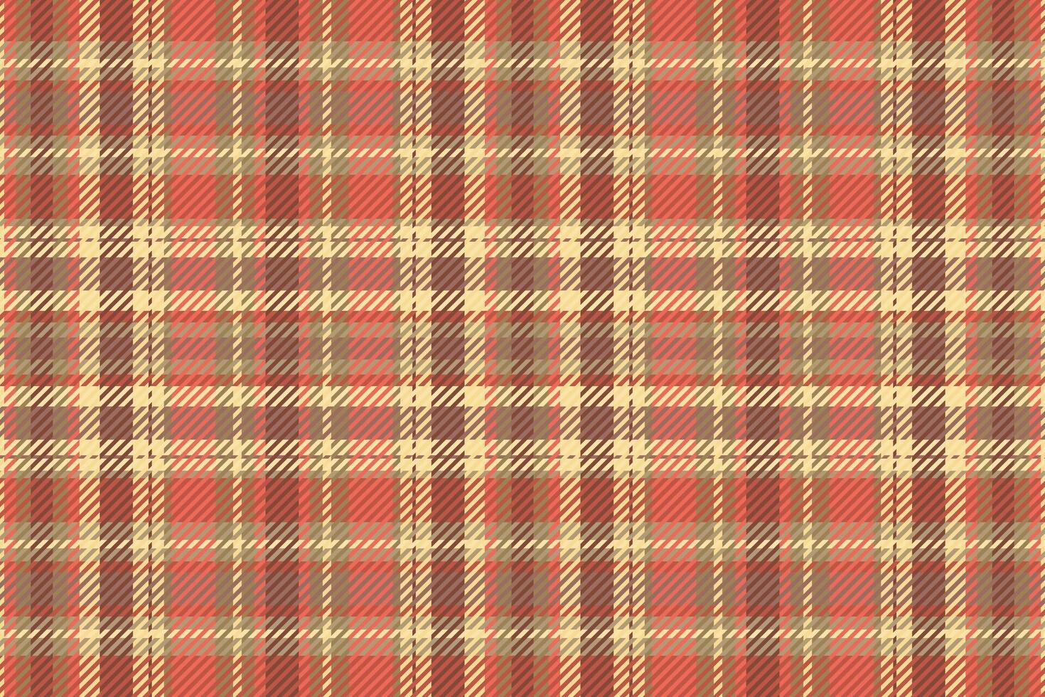 Tartan plaid pattern with texture and warm color. vector