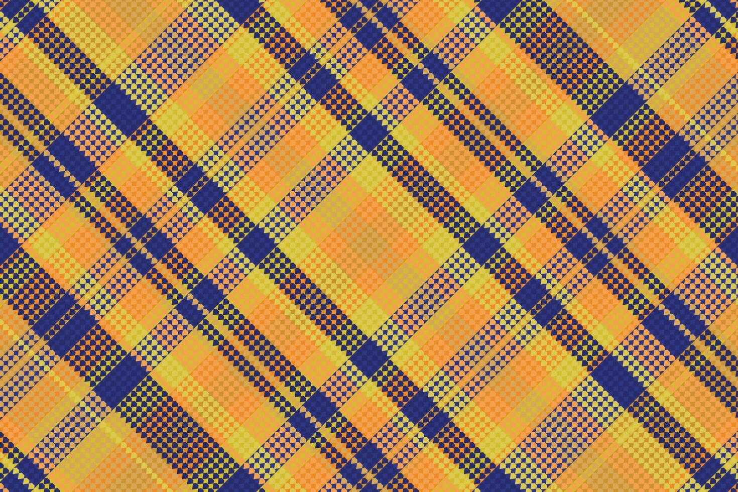 Tartan plaid pattern with texture and warm color. vector