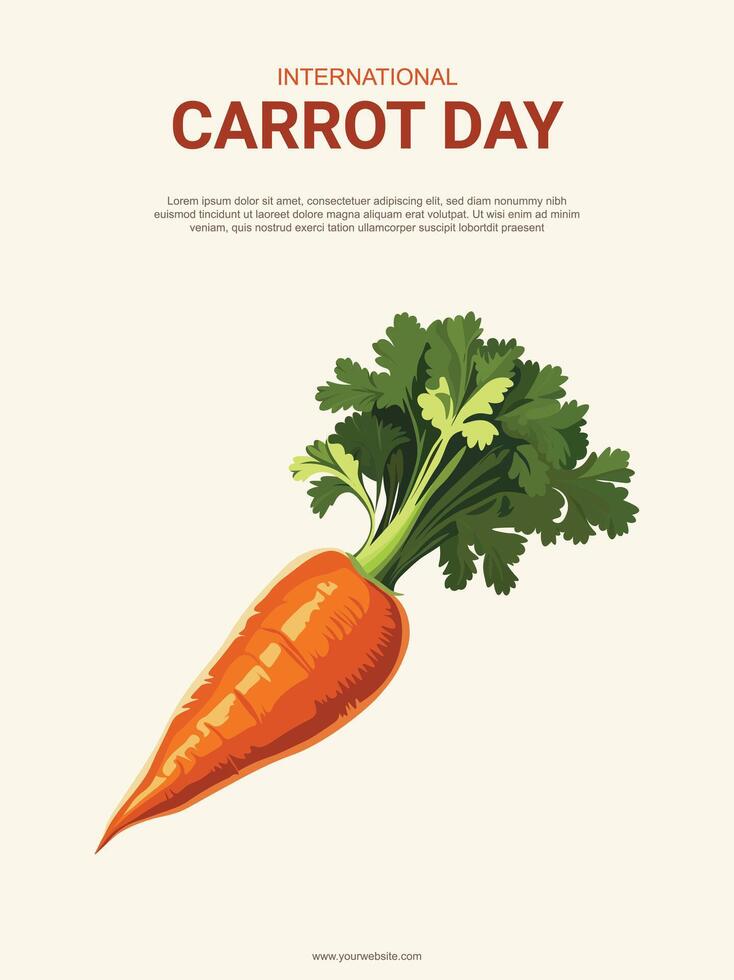 International Carrot Day background. vector