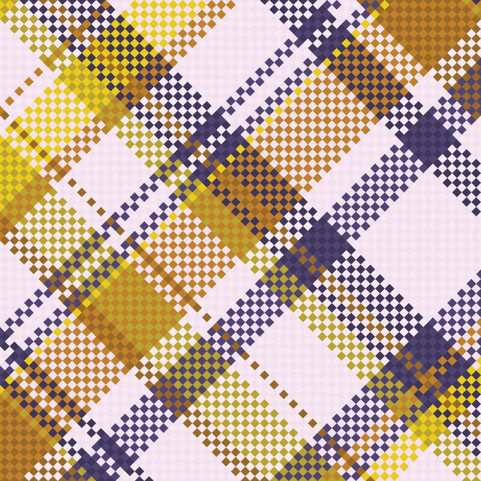 Tartan plaid pattern with texture and warm color. vector