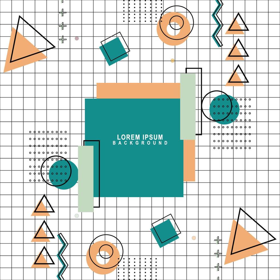 Memphis style background. vector