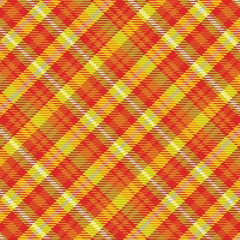 Tartan plaid pattern with texture and warm color. vector