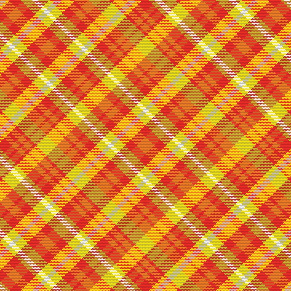 Tartan plaid pattern with texture and warm color. vector