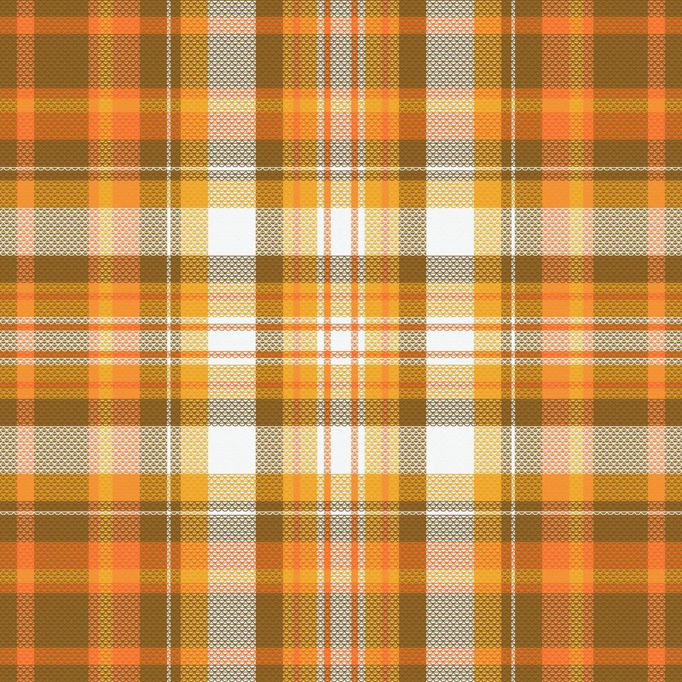 Tartan plaid pattern with texture and warm color. vector