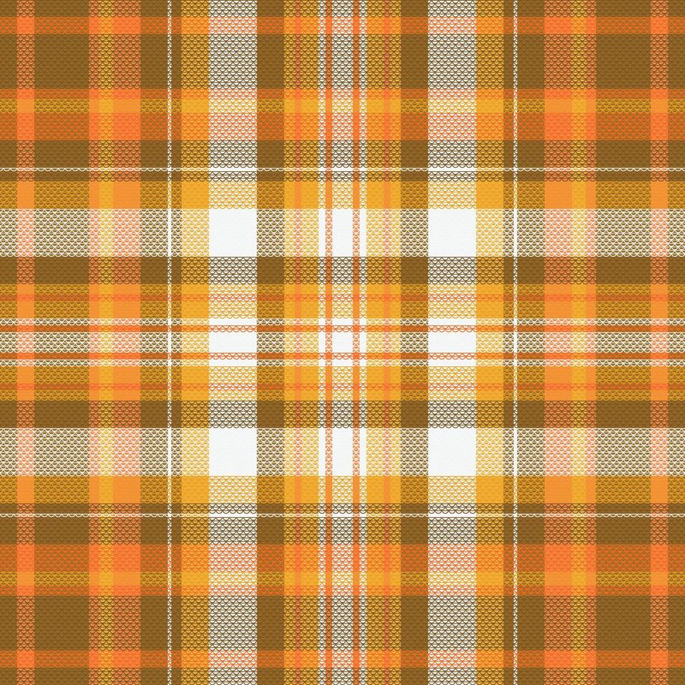 Tartan plaid pattern with texture and warm color. vector