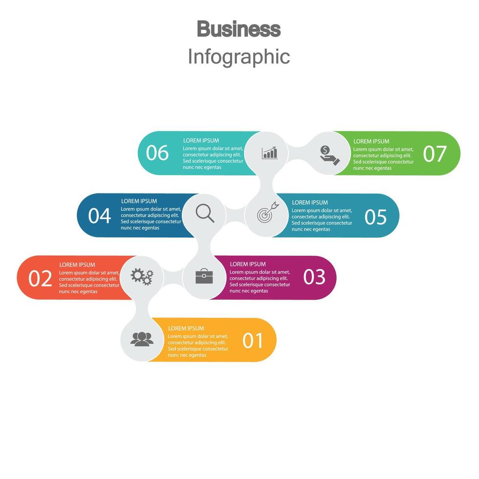 Infographic vector, graph. presentation. Business concepts, parts, steps, processes. Visualization of infographic data. Startup template. - Vector