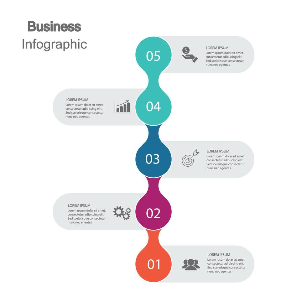 Infographic vector, graph. presentation. Business concepts, parts, steps, processes. Visualization of infographic data. Startup template. - Vector