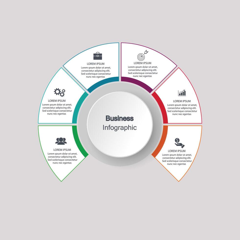 Infographic vector, graph. presentation. Business concepts, parts, steps, processes. Visualization of infographic data. Startup template. - Vector