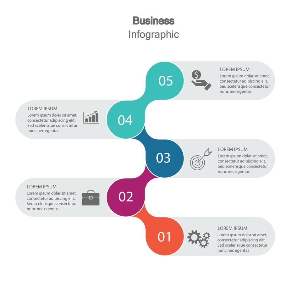 Infographic vector, graph. presentation. Business concepts, parts, steps, processes. Visualization of infographic data. Startup template. - Vector