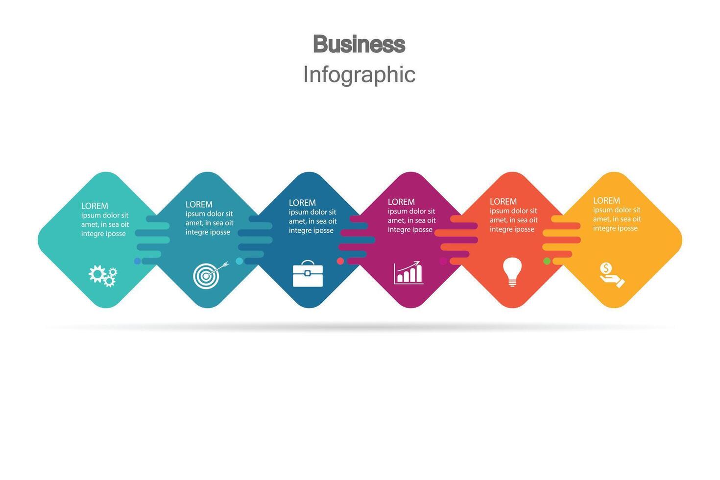 infografía vector, grafico. presentación. negocio conceptos, partes, pasos, procesos. visualización de infografía datos. puesta en marcha modelo. - vector