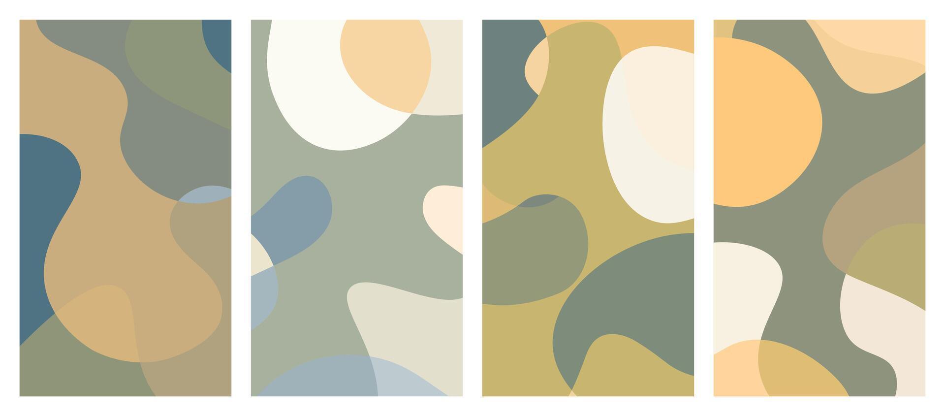 Abstract wavy set background. vector