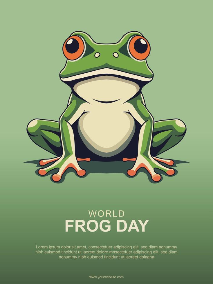 World Frog Day background. vector