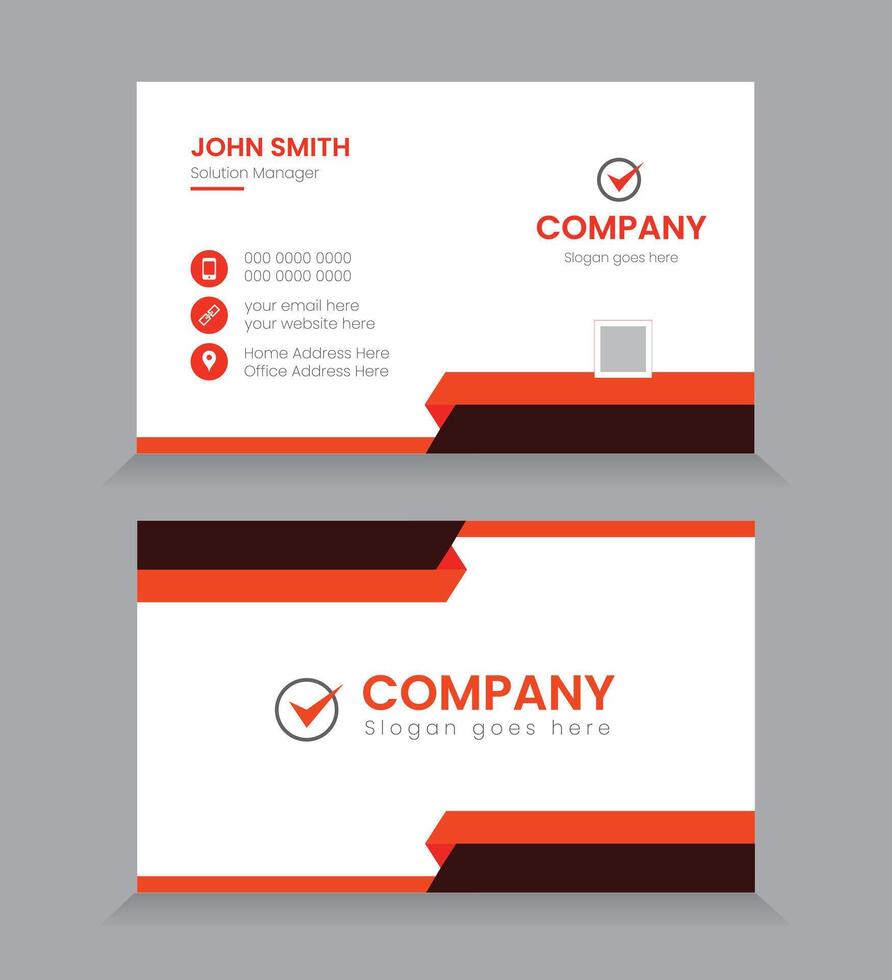 Modern and simple business card design vector