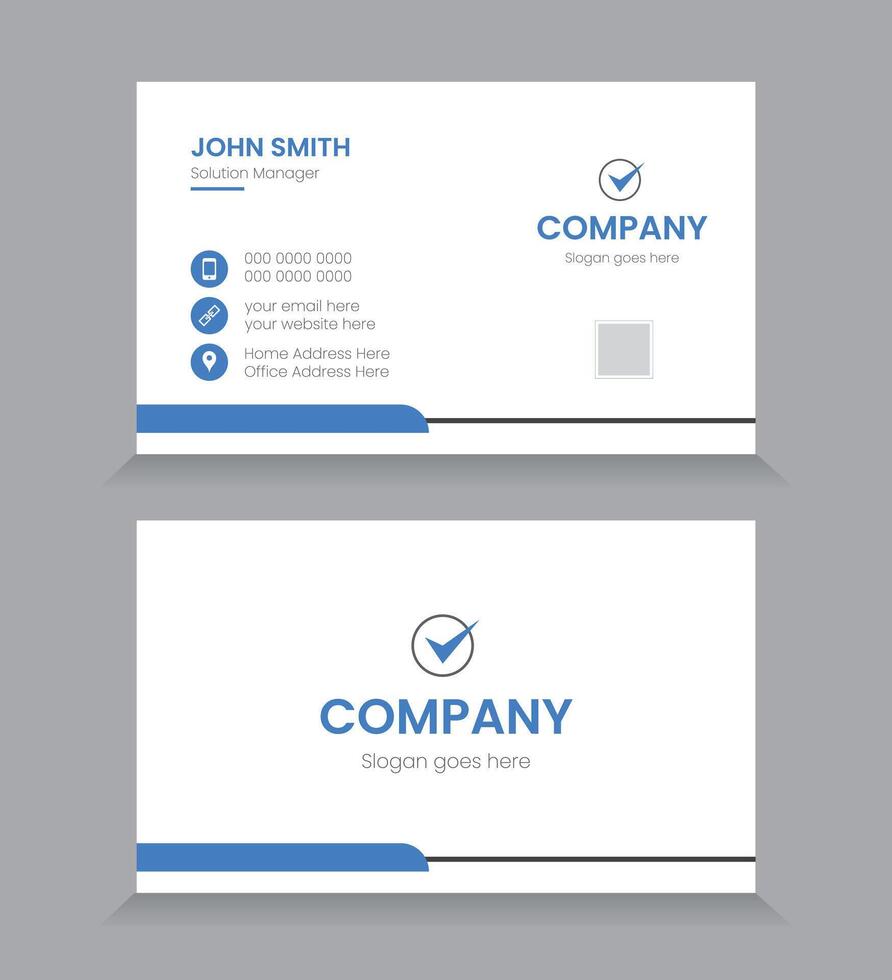 Modern and simple business card design vector
