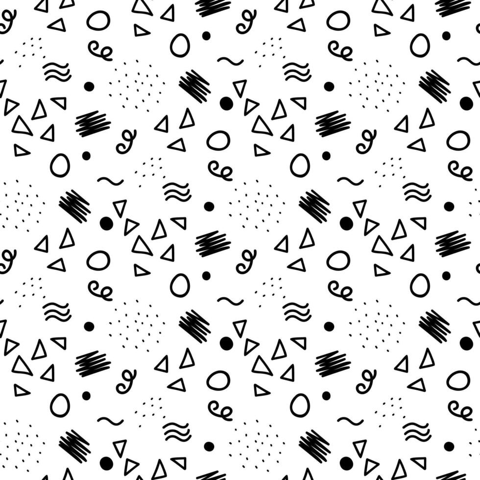 doodle seamless pattern vector