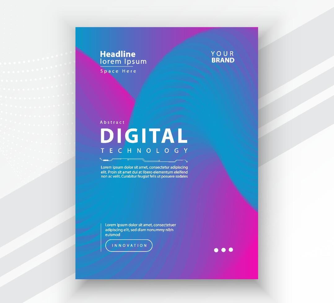Poster brochure cover banner presentation layout template, Technology digital futuristic internet network connection colorful background, Abstract cyber future tech communication, Ai big data science vector