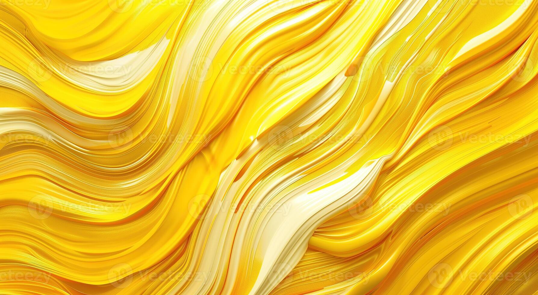 AI generated yellow acrylic painting on canvas photo