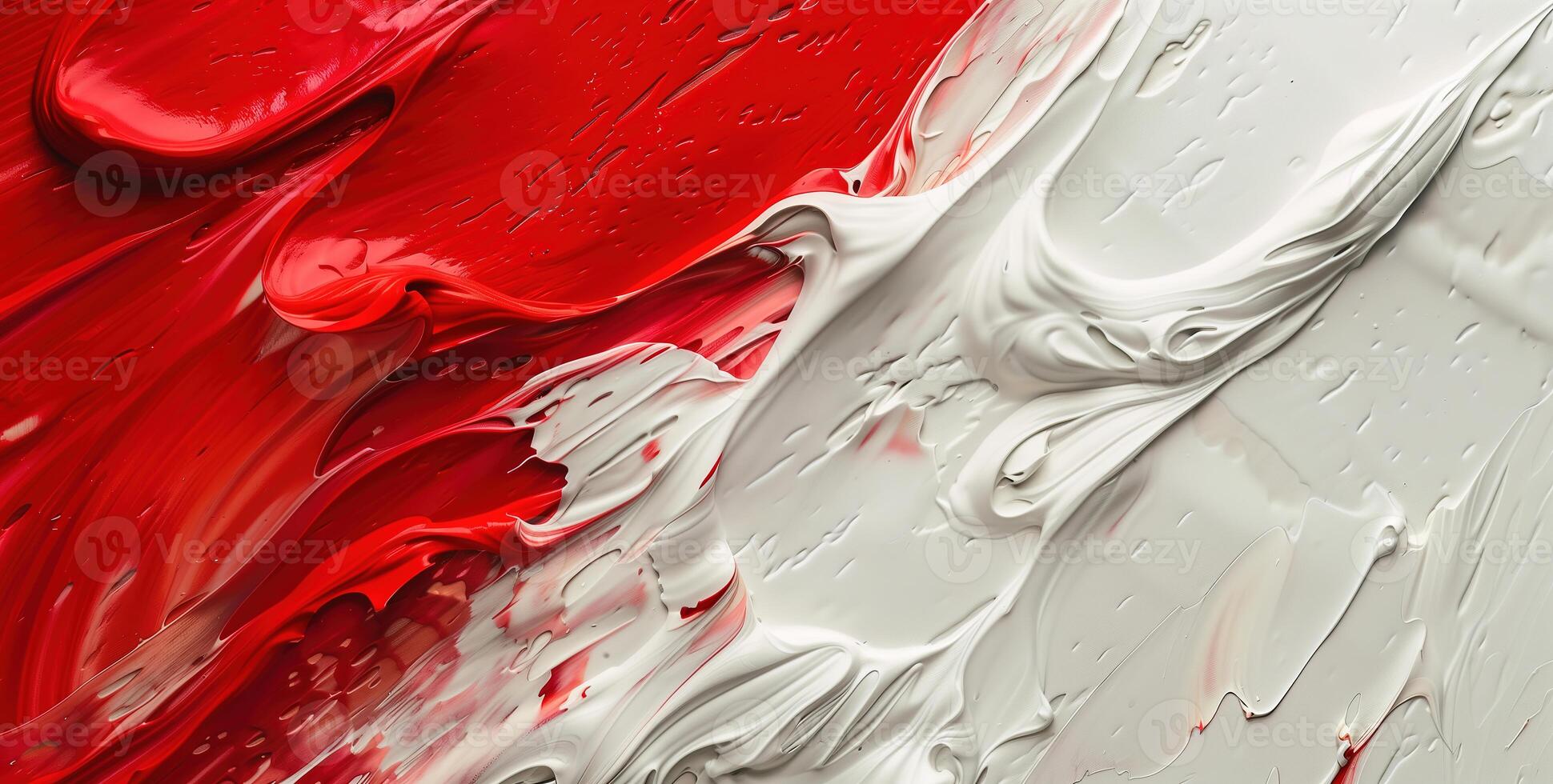 AI generated a red and white acrylic paint photo