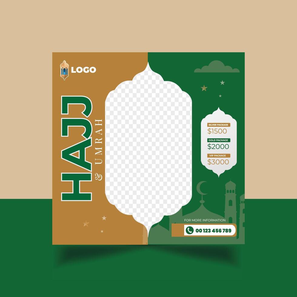 hajj y Umrah volantes hajj modelo diseño hajj social medios de comunicación enviar modelo vector