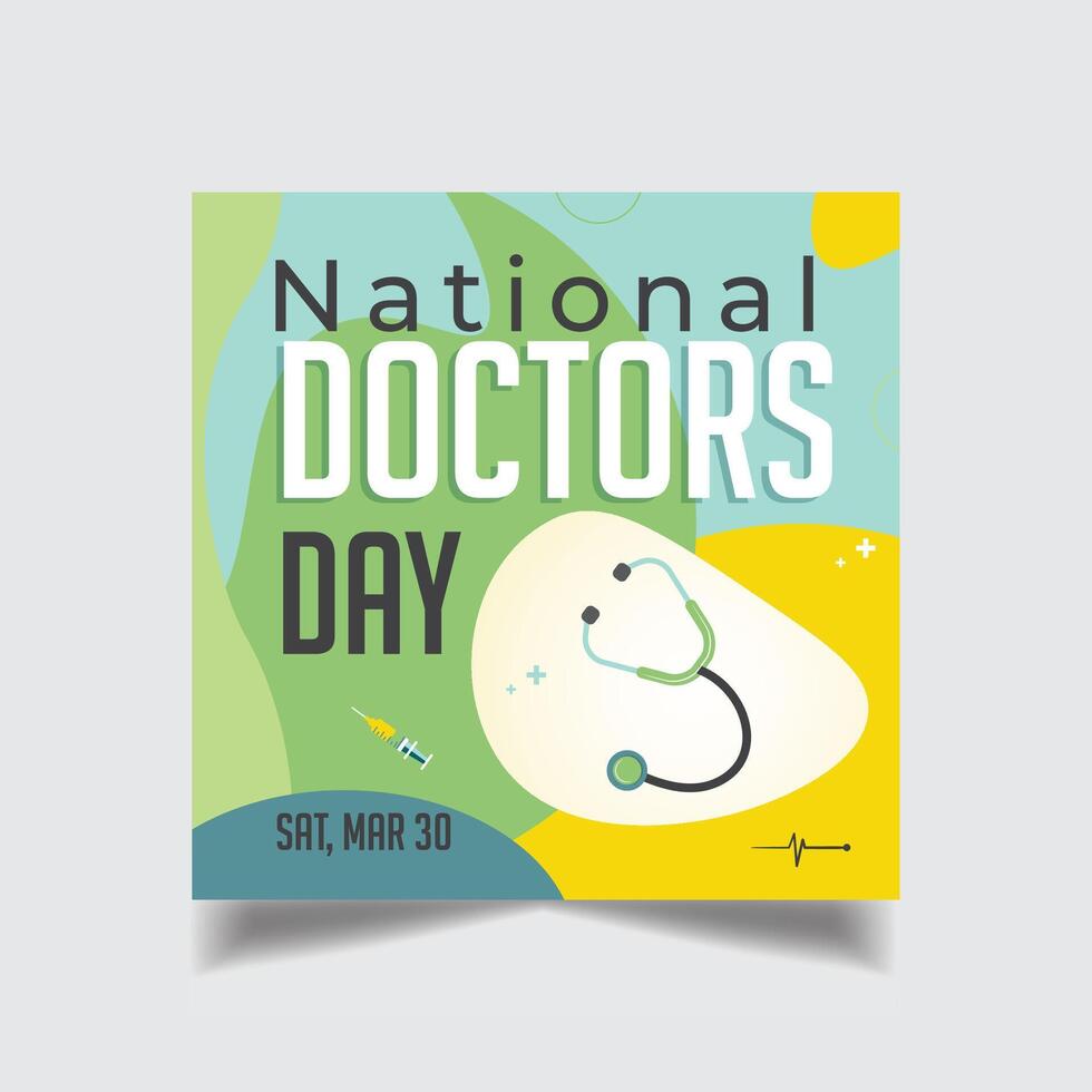 Happy International doctor's day Design Template vector