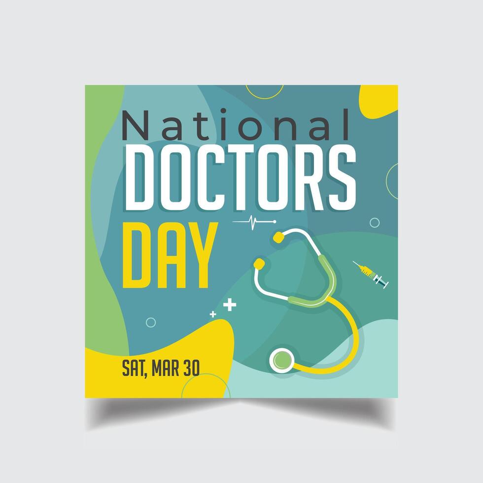 Happy International doctor's day Design Template vector